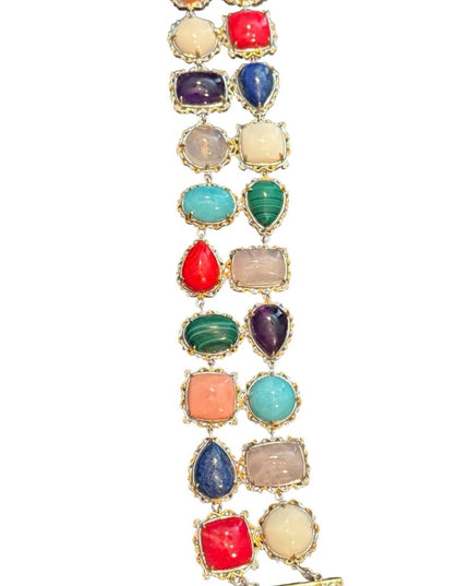 Gems En Vogue Michael Valitutti Multicolor Gemstone Bracelet Sterling 18k Gold