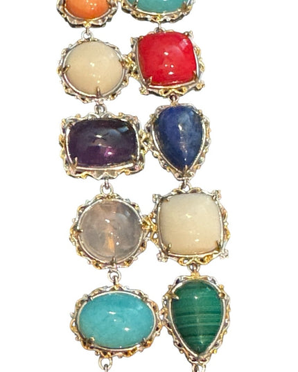 Gems En Vogue Michael Valitutti Multicolor Gemstone Bracelet Sterling 18k Gold