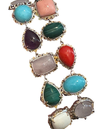 Gems En Vogue Michael Valitutti Multicolor Gemstone Bracelet Sterling 18k Gold