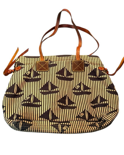 Retired Dooney Bourke Nautical Print purse Shoulder bag - Brown and Black