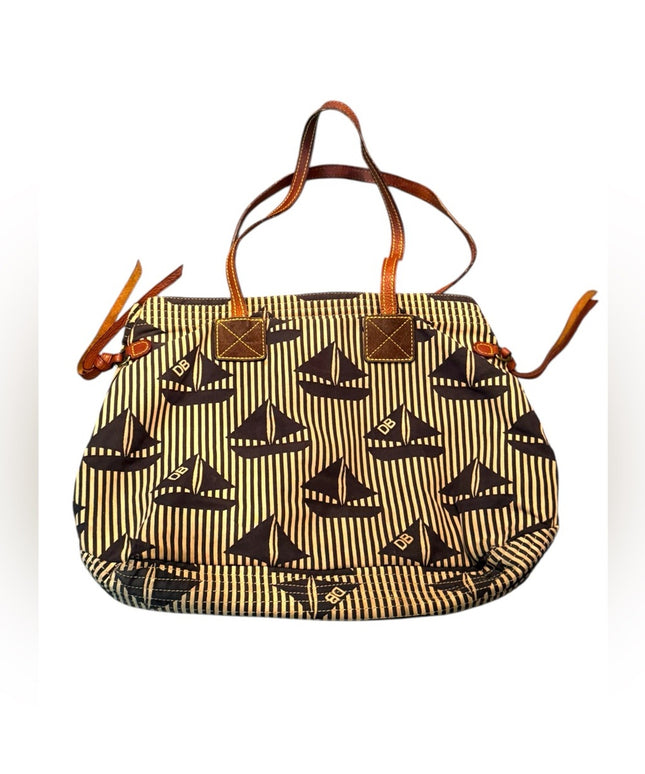 Retired Dooney Bourke Nautical Print purse Shoulder bag - Brown and Black