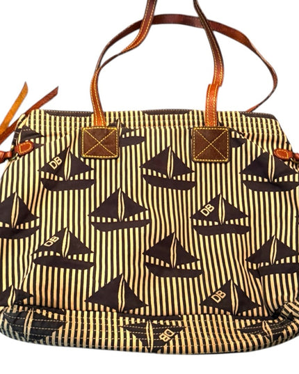 Retired Dooney Bourke Nautical Print purse Shoulder bag - Brown and Black