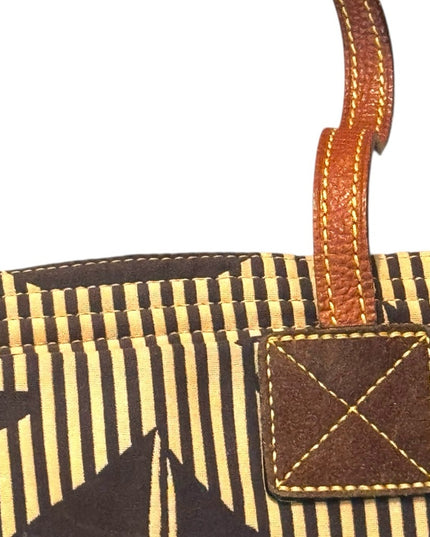 Retired Dooney Bourke Nautical Print purse Shoulder bag - Brown and Black