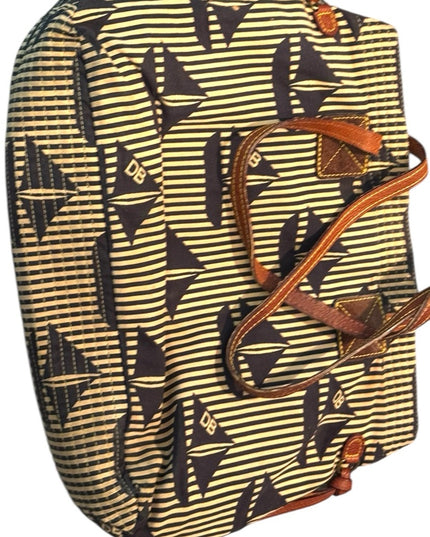 Retired Dooney Bourke Nautical Print purse Shoulder bag - Brown and Black
