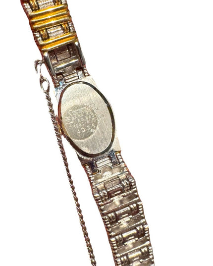 Vintage Seiko Two-Tone Gokd & Silver  Women's Timepiece watch Like New 6”