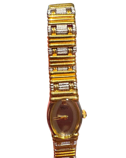 Vintage Seiko Two-Tone Gokd & Silver  Women's Timepiece watch Like New 6”