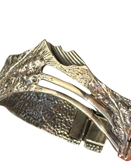 VINTAGE JEAN-CLAUDE DARVEAU BRACELET PEWTER MODERNIST MONTREAL CANADA