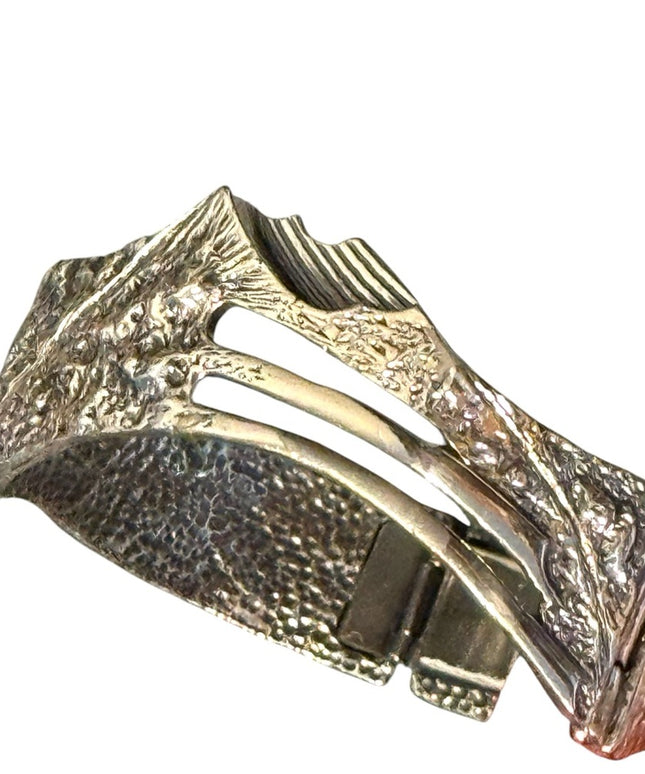 VINTAGE JEAN-CLAUDE DARVEAU BRACELET PEWTER MODERNIST MONTREAL CANADA