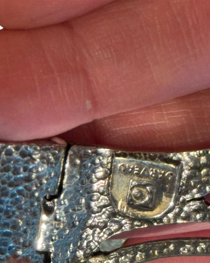 VINTAGE JEAN-CLAUDE DARVEAU BRACELET PEWTER MODERNIST MONTREAL CANADA