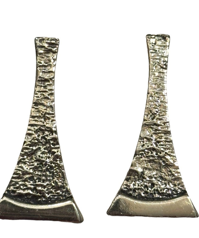 Vintage Mid Century Modernist Darveau Silver earrings Rare