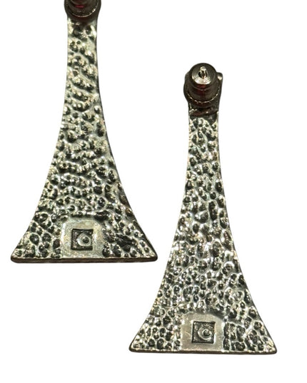 Vintage Mid Century Modernist Darveau Silver earrings Rare