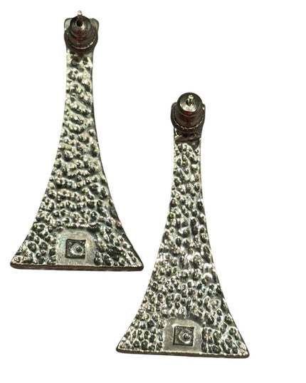 Vintage Mid Century Modernist Darveau Silver earrings Rare
