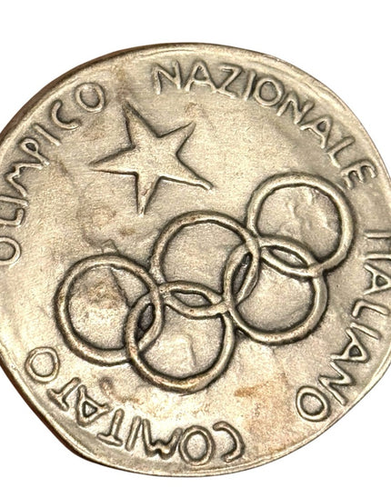 Vintage Olympic Federation of Italy plaque table medal Italy sport Medalian Coin