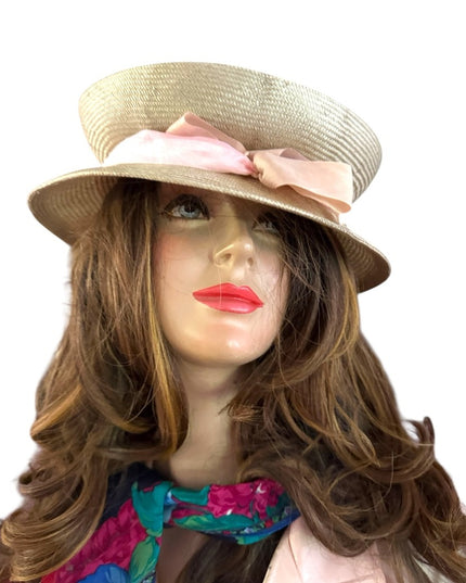 Elegant Cream Travel Hat Lilliput lovely Straw Lays Flat in Luggage