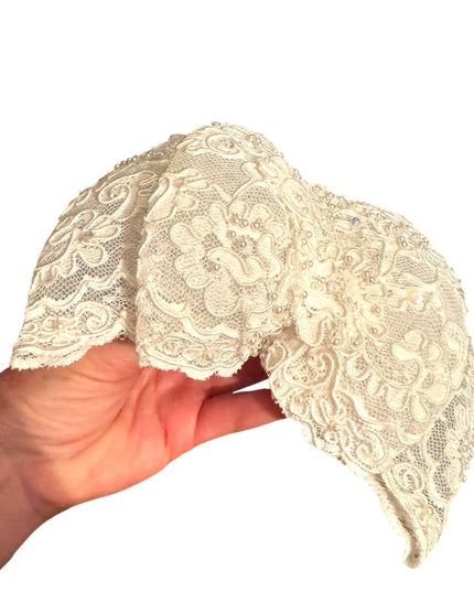 Vintage Lace Women's Girls Hair BOW Accessory Event Wedding, Easter Facinator