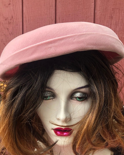 Vintage Hat 1960s pastel pink facinator cosmo High Society