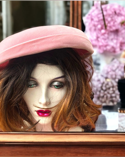 Vintage Hat 1960s pastel pink facinator cosmo High Society