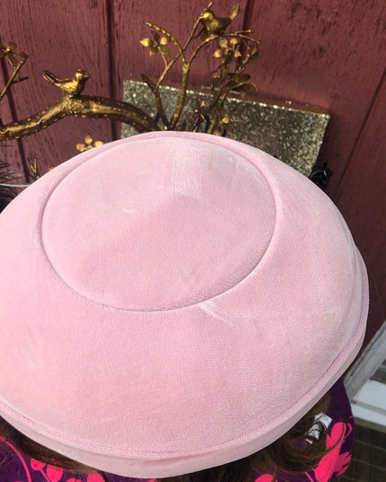 Vintage Hat 1960s pastel pink facinator cosmo High Society