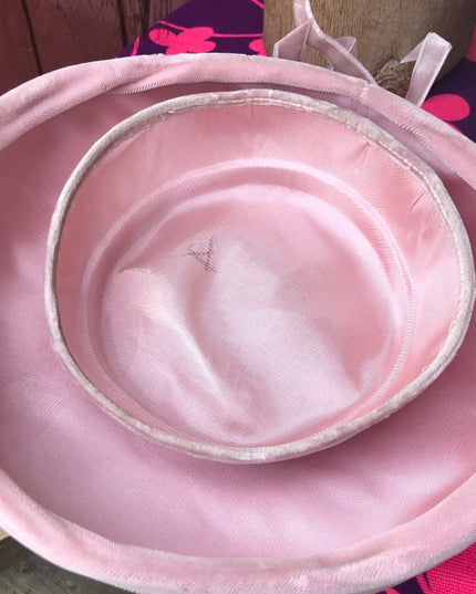 Vintage Hat 1960s pastel pink facinator cosmo High Society