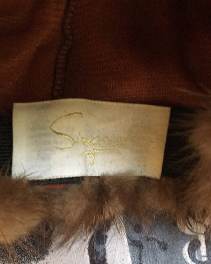 Vintage Simpsons PILL BOX  Mink fur hat Sz Large