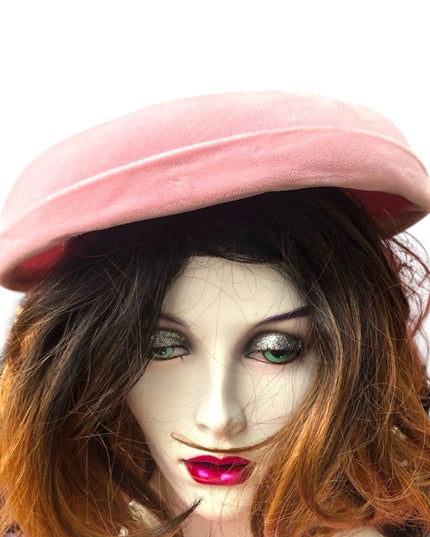 Vintage Hat 1960s pastel pink facinator cosmo High Society