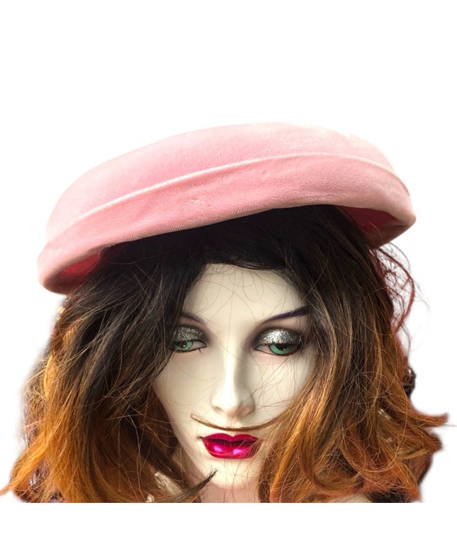 Vintage Hat 1960s pastel pink facinator cosmo High Society