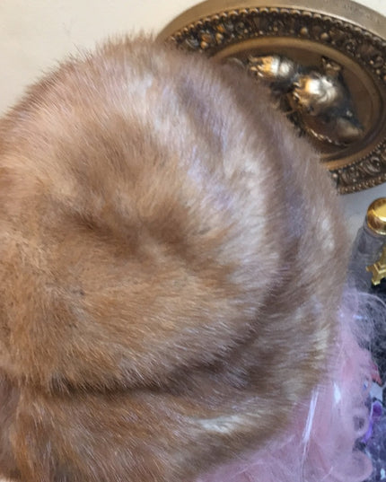 Vintage Eatons Mink Fur hat with bow Sz Small