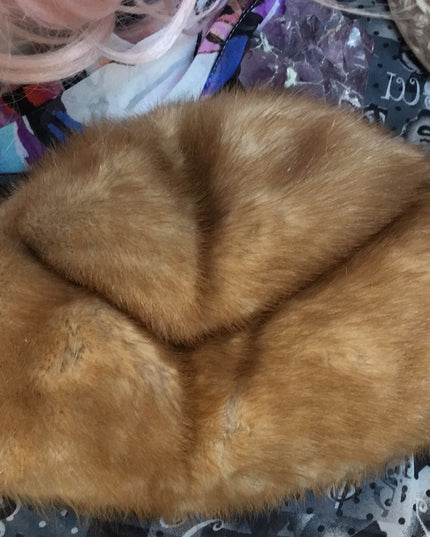 Vintage Eatons Mink Fur hat with bow Sz Small