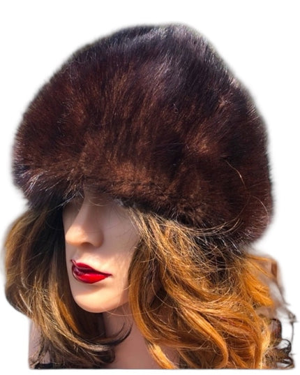 Vintage Simpsons Brown Mink fur Hat Sz sm