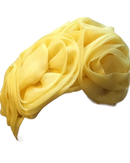 Vintage Canadian Made Yellow flower hat facinator So pretty’ spring Events