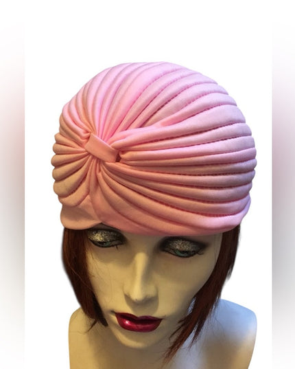 Vintage Pink Turban hat  OS Beautiful Lovely
