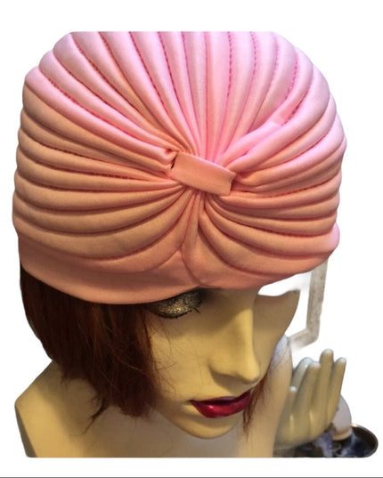 Vintage Pink Turban hat  OS Beautiful Lovely