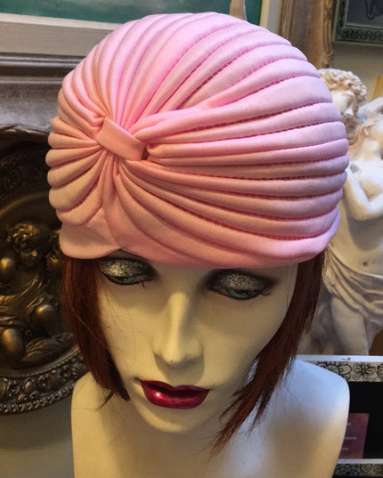 Vintage Pink Turban hat  OS Beautiful Lovely