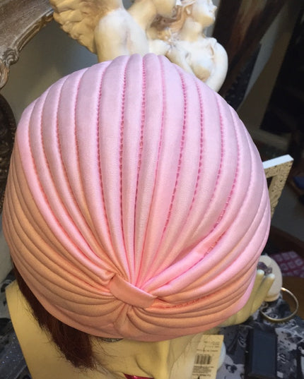 Vintage Pink Turban hat  OS Beautiful Lovely