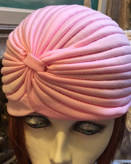 Vintage Pink Turban hat  OS Beautiful Lovely