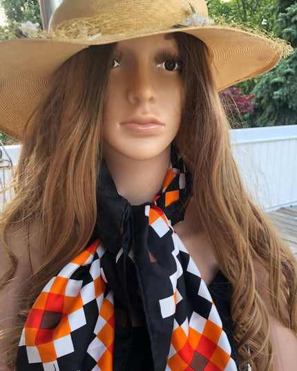 Vintage sun hat flowers Andre sz med-lg 1960s