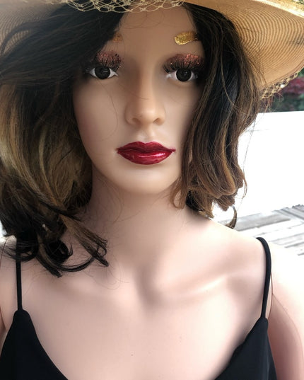 Vintage sun hat flowers Andre sz med-lg 1960s
