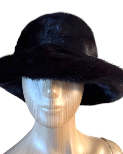 Elegant Stunning Vintage Brown MINK  Fur Women's Hat