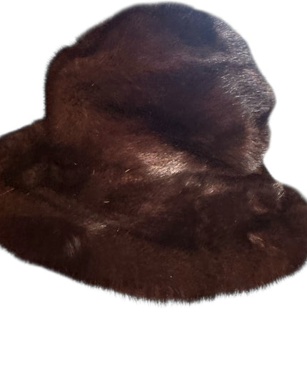 Elegant Stunning Vintage Brown MINK  Fur Women's Hat