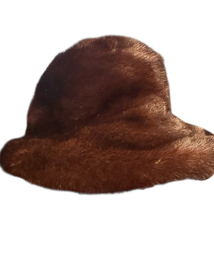 Elegant Stunning Vintage Brown MINK  Fur Women's Hat