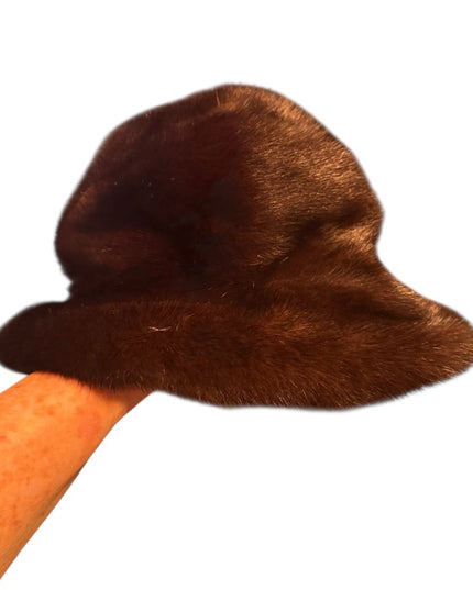 Elegant Stunning Vintage Brown MINK  Fur Women's Hat