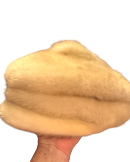 Elegant Vintage Cream White FOX Eatons Glamorous Fur Hat
