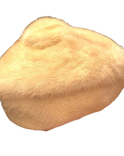 Elegant Vintage Cream White FOX Eatons Glamorous Fur Hat