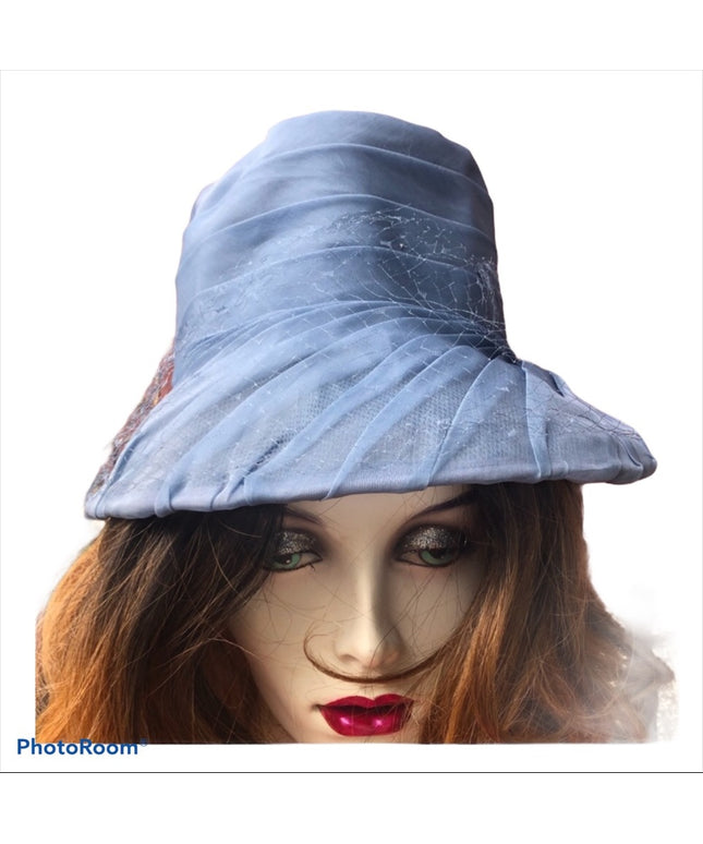 Vintage 1960s blue Fancy hat simply beautiful