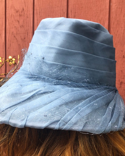 Vintage 1960s blue Fancy hat simply beautiful