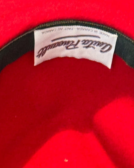Vintage Anita Pineault Stylish Red Fedora Hat 100% Wool