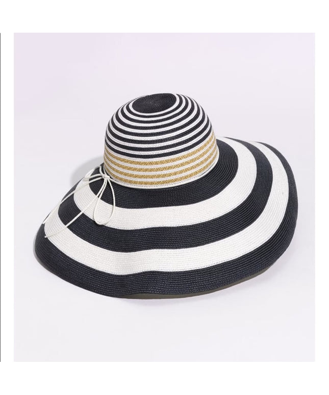 Laundry Shelli Segal Beach hat Beautiful sun blue white stripes