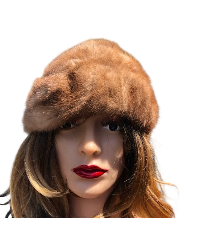 Vintage 1970s Simpsons Blond Mink fur hat 20”