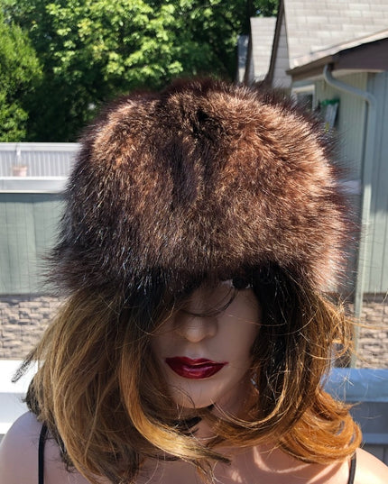 Vintage Raccoon Fur Hat 22” round beauty!