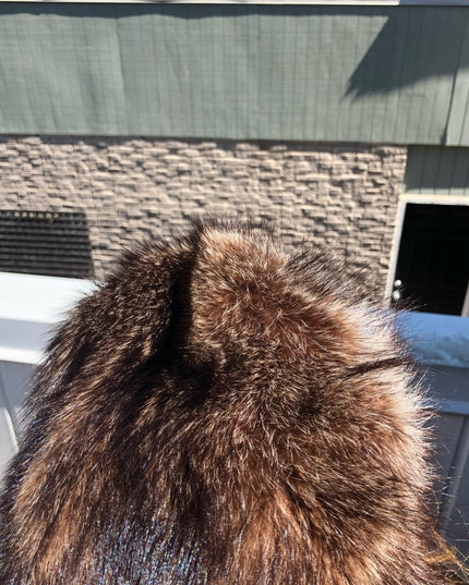 Vintage Raccoon Fur Hat 22” round beauty!